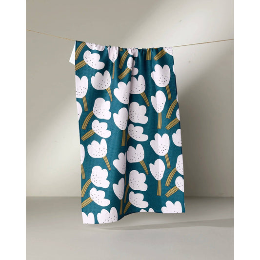 Tulips Geometry Tea Towel