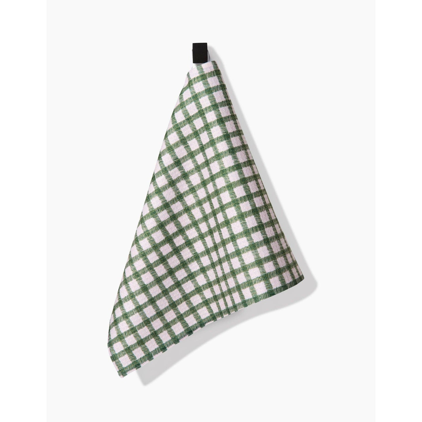 Fireside Plaid Green Geometry Bar Towel
