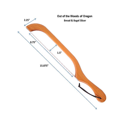 Out of the Woods Bread & Bagel Slicer - Natural Alder Finish