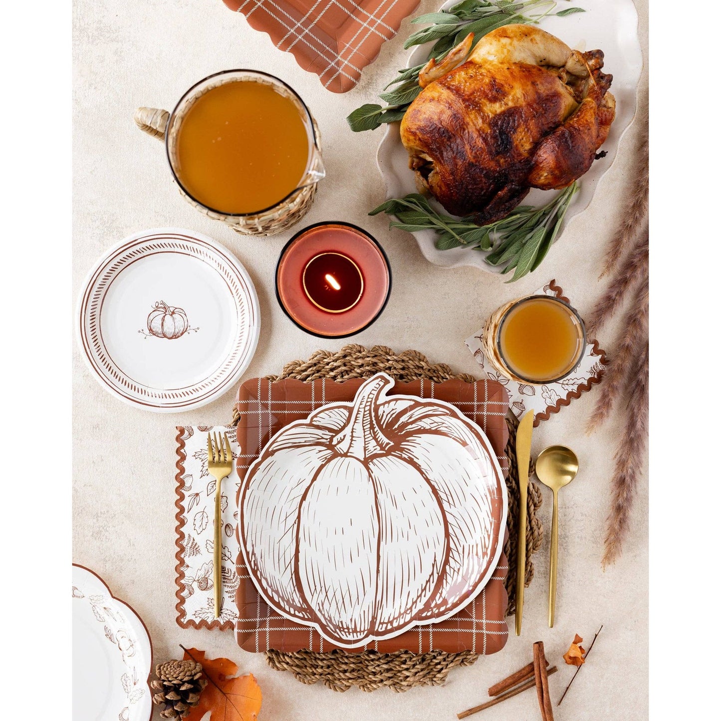Fall Foliage Dinner Paper Napkins