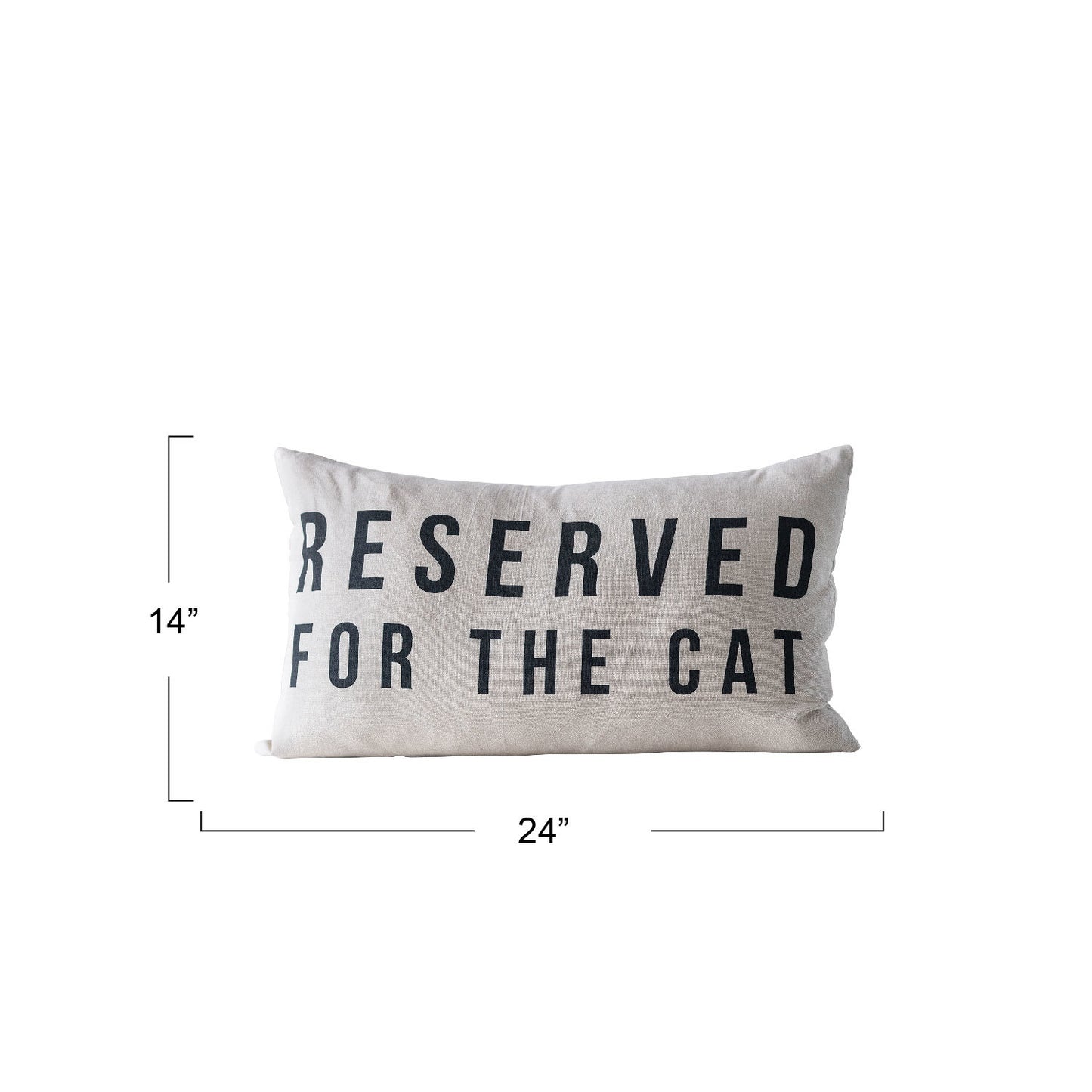 Reserved For The Cat Cotton Lumbar Pillow