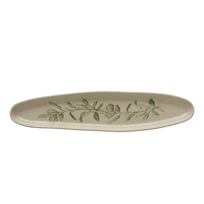 Oval Botanic Stoneware Tray
