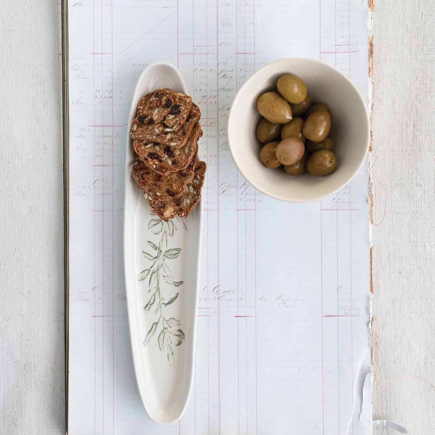 Oval Botanic Stoneware Tray