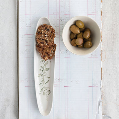 Oval Botanic Stoneware Tray
