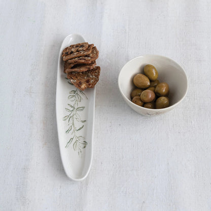 Oval Botanic Stoneware Tray