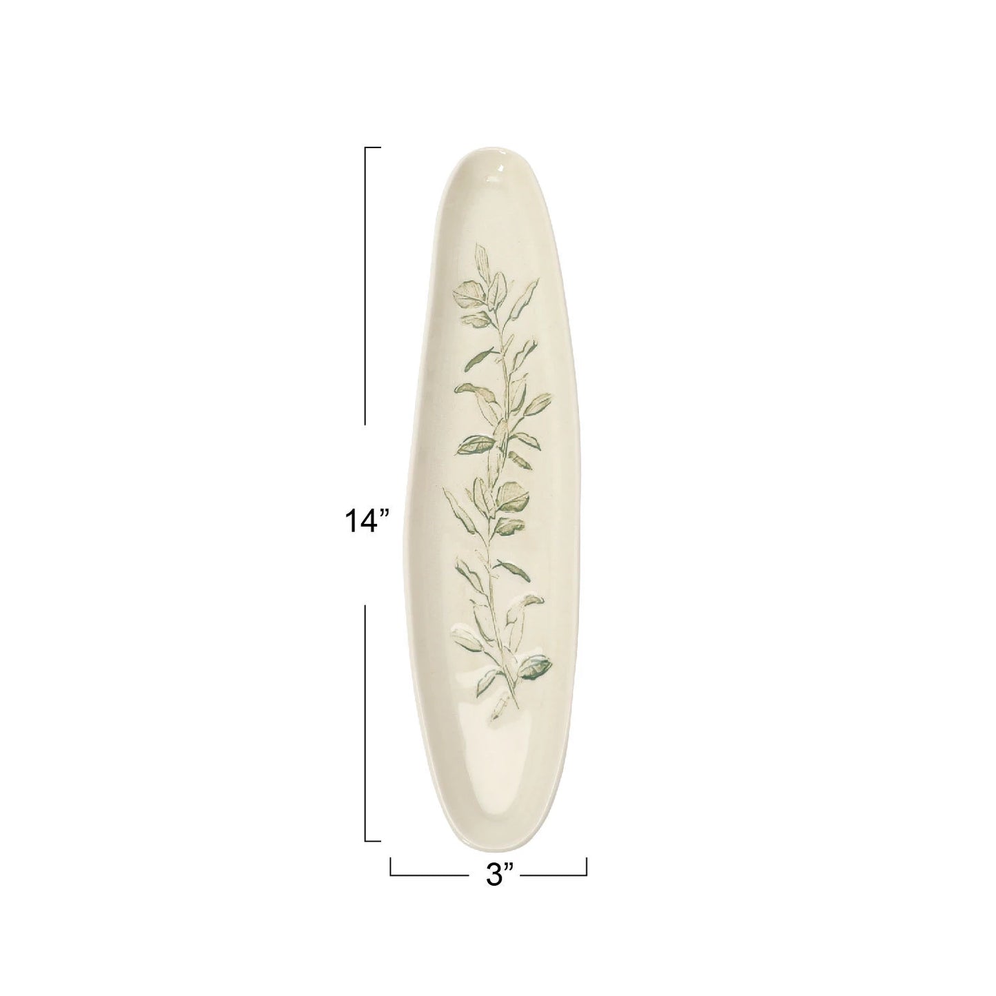 Oval Botanic Stoneware Tray