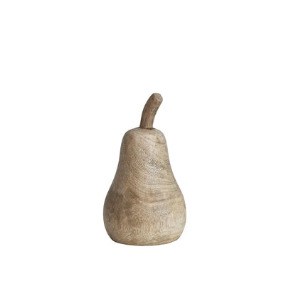Carved Mango Wood Pear Statue