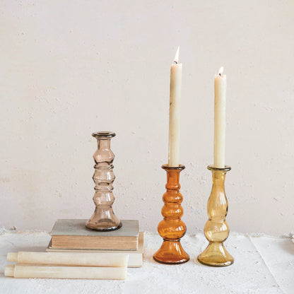 Glass Candle Taper Holder