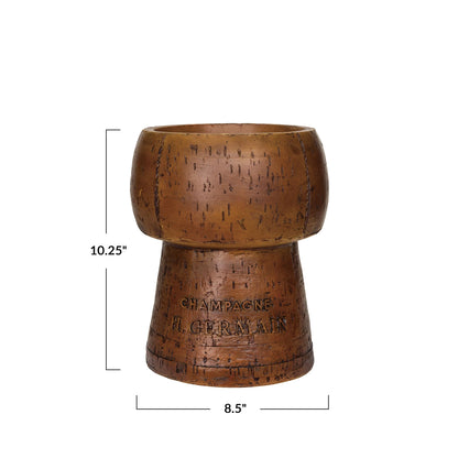 Vintage Reproduction Resin Cork Shaped Ice Bucket