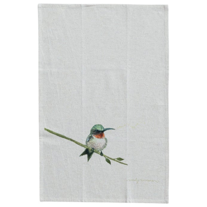 Painted Bird Cotton & Linen Printed Tea Towel, 4 Styles