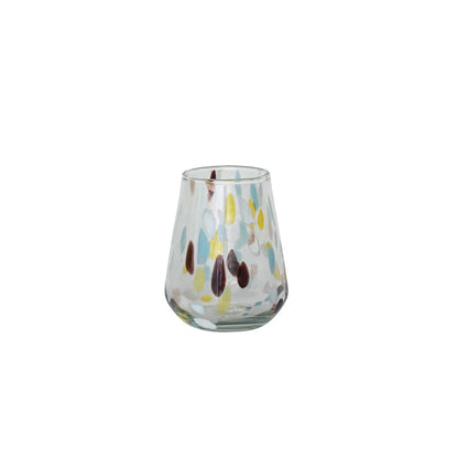 Hand-Blown Confetti Drinking Glass