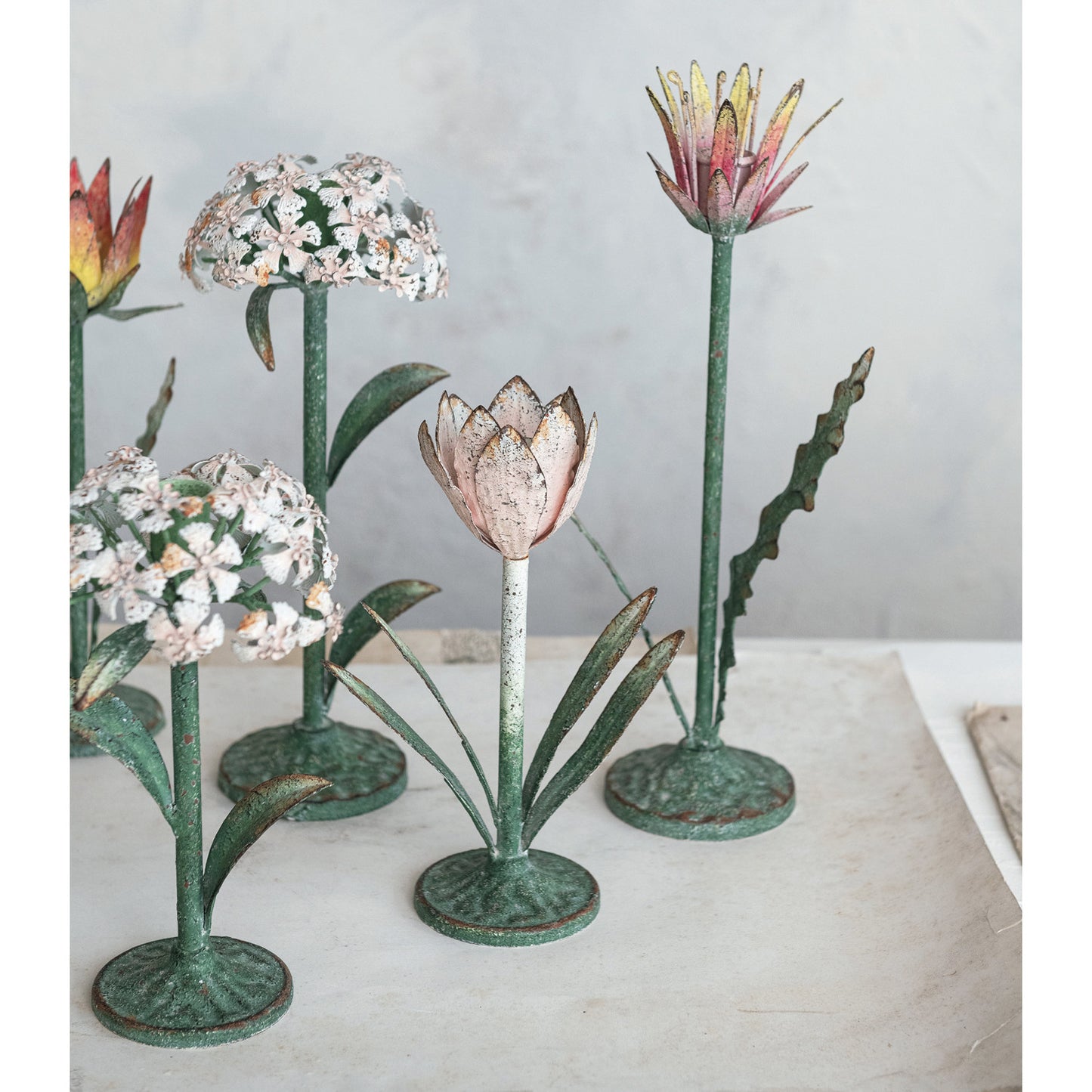 Flower Shaped Metal Candle Holder