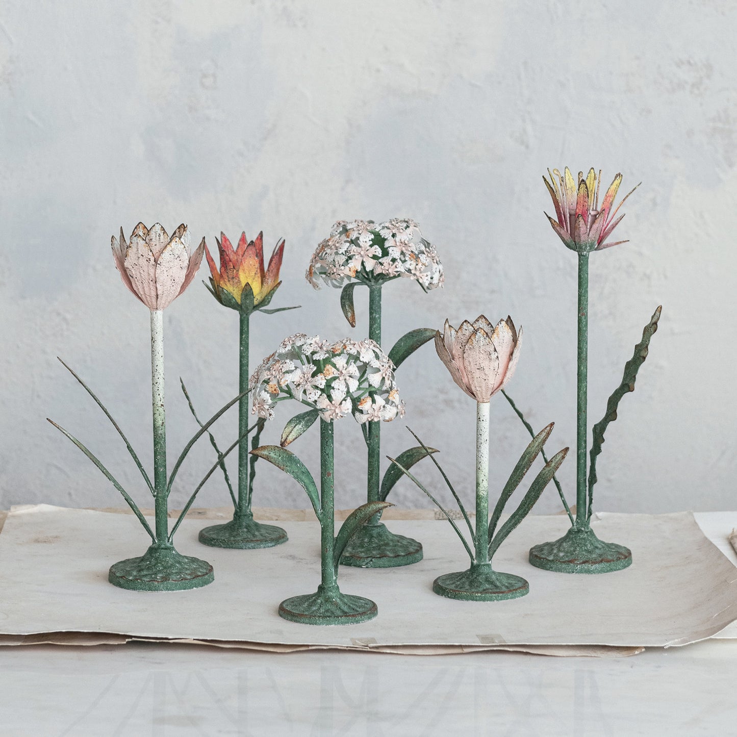 Flower Shaped Metal Candle Holder