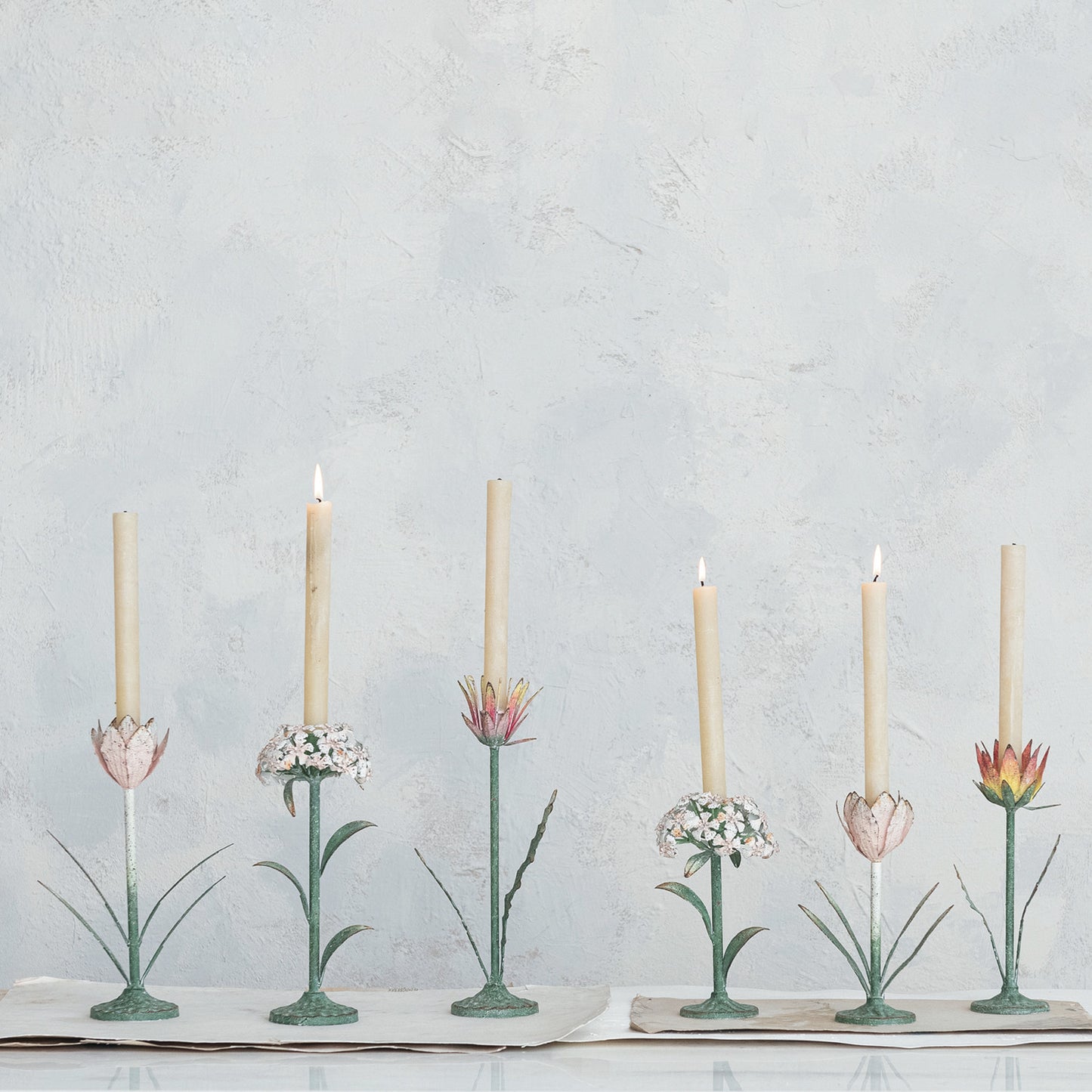 Flower Shaped Metal Candle Holder