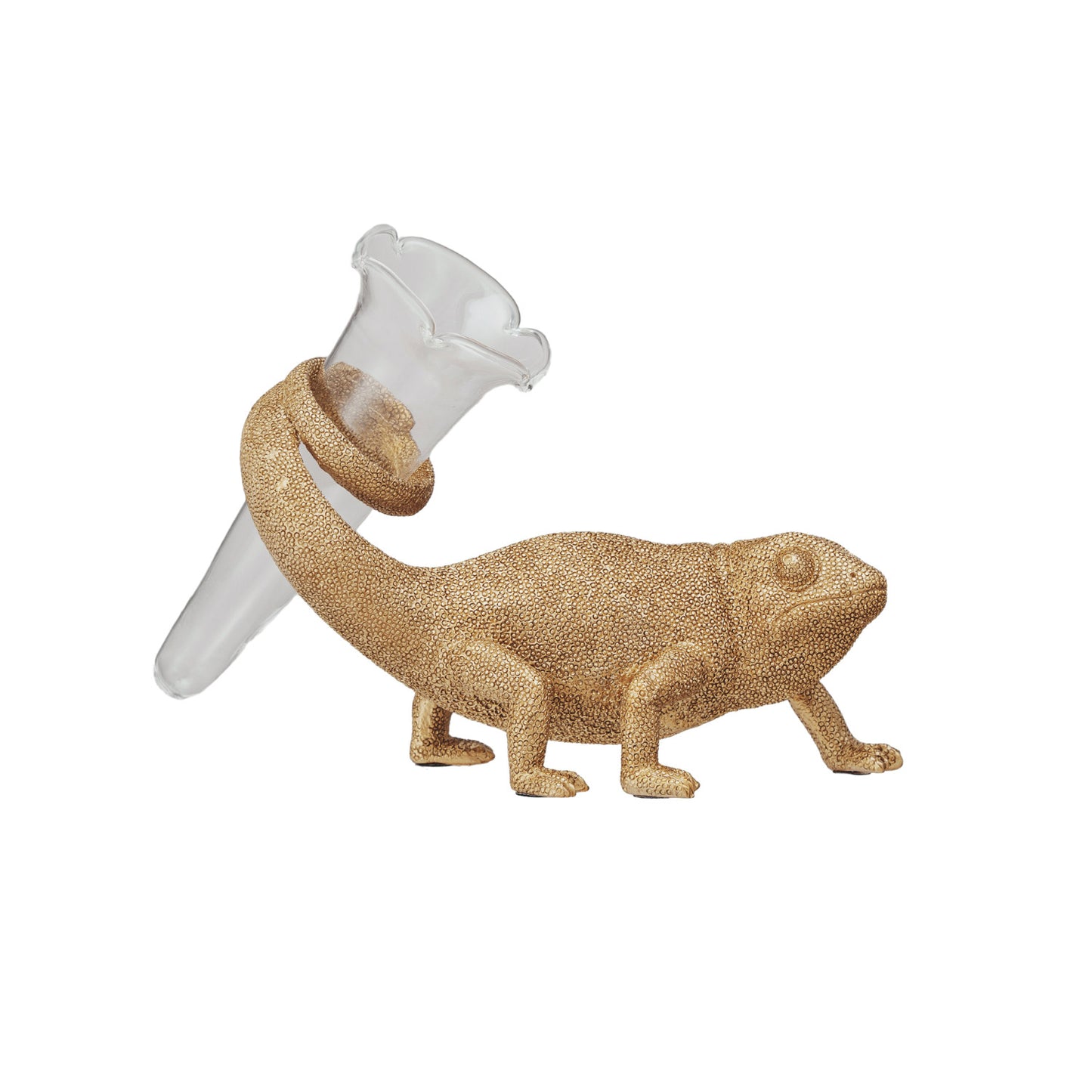 Gold Chameleon Bud Vase