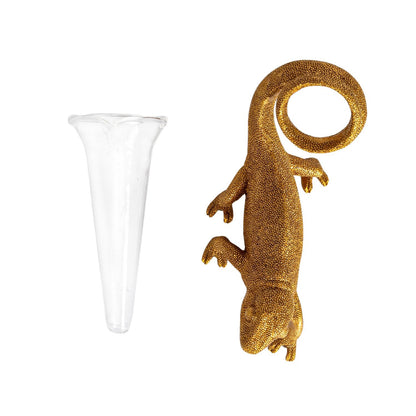 Gold Chameleon Bud Vase