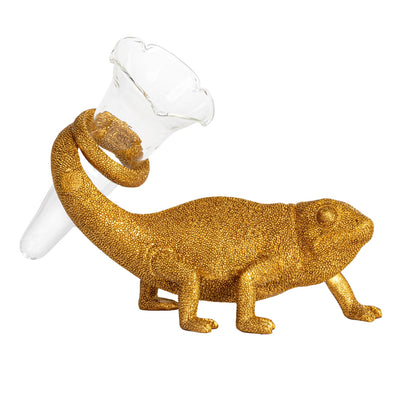 Gold Chameleon Bud Vase