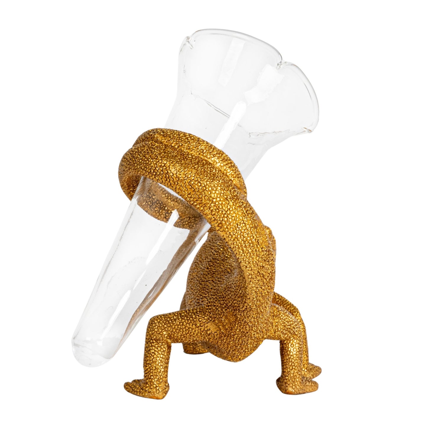 Gold Chameleon Bud Vase