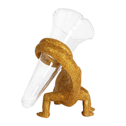 Gold Chameleon Bud Vase