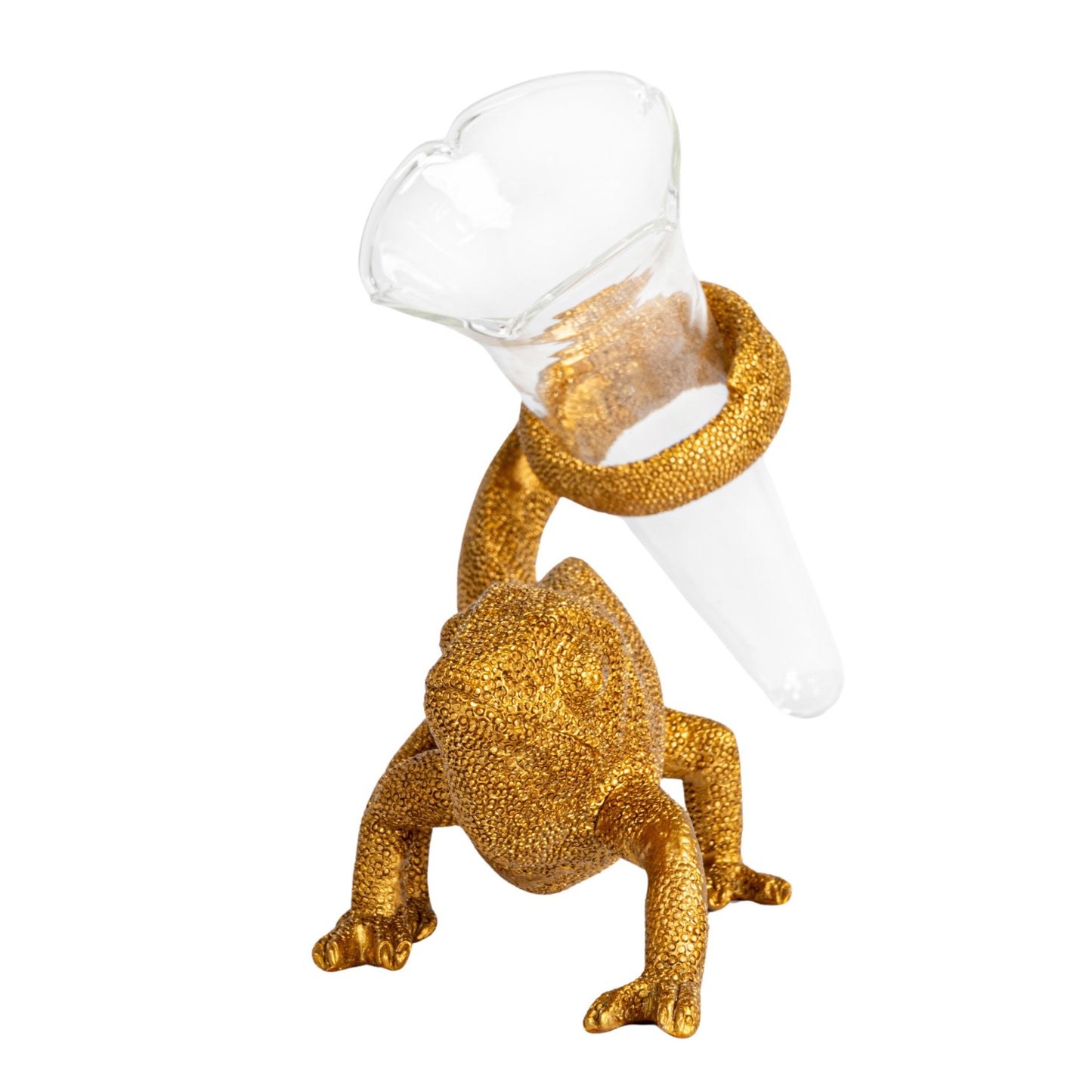 Gold Chameleon Bud Vase