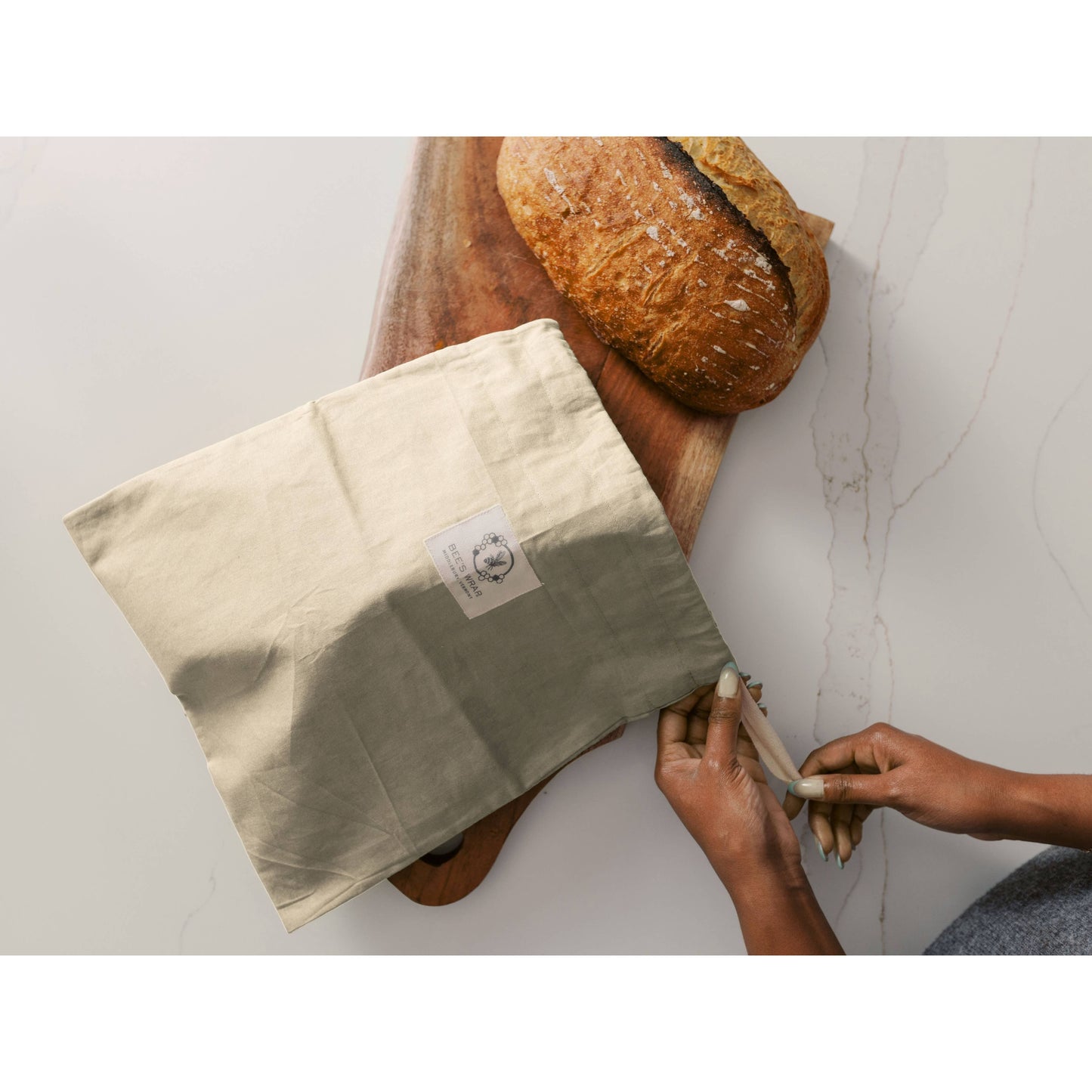 Artisan Bread Bag-Natural, Bakery Lane Lined