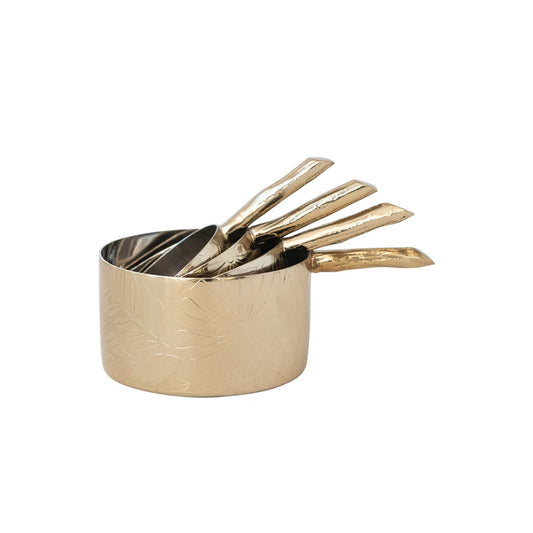 Debossed Gold Twig Shaped Measuring Cups