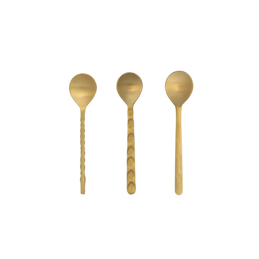 Brass Spoon With Textured Handle
