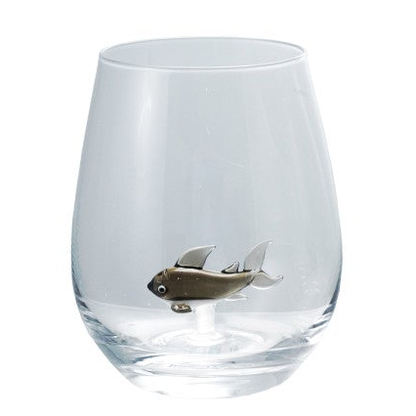Whimsical Ocean Creatures Stemless Wine Glass