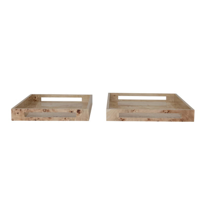 Decorative Burl Wood Trays