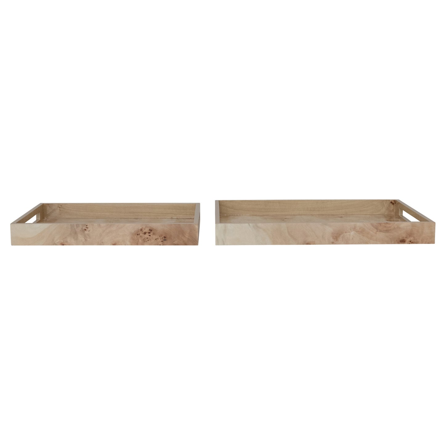 Decorative Burl Wood Trays