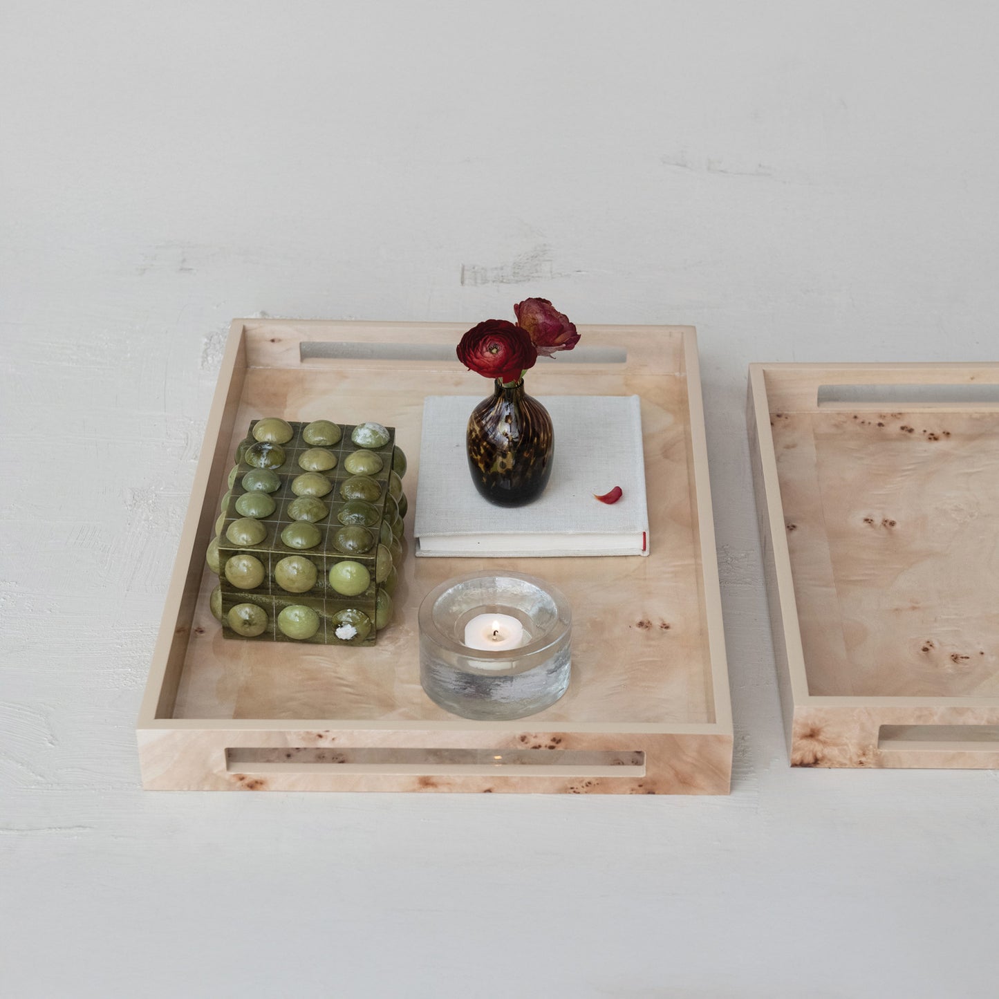 Decorative Burl Wood Trays
