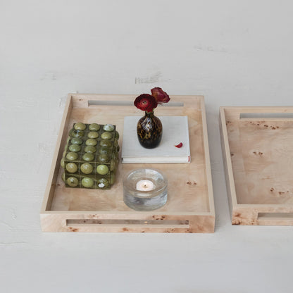 Decorative Burl Wood Trays