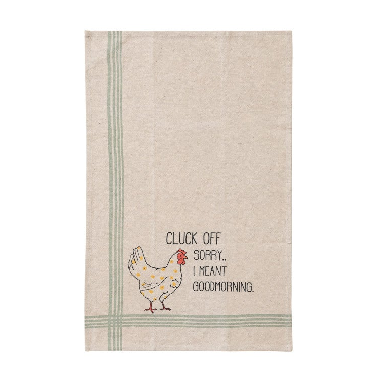 Funny Chicken Tea Towels, Cotton & Linen