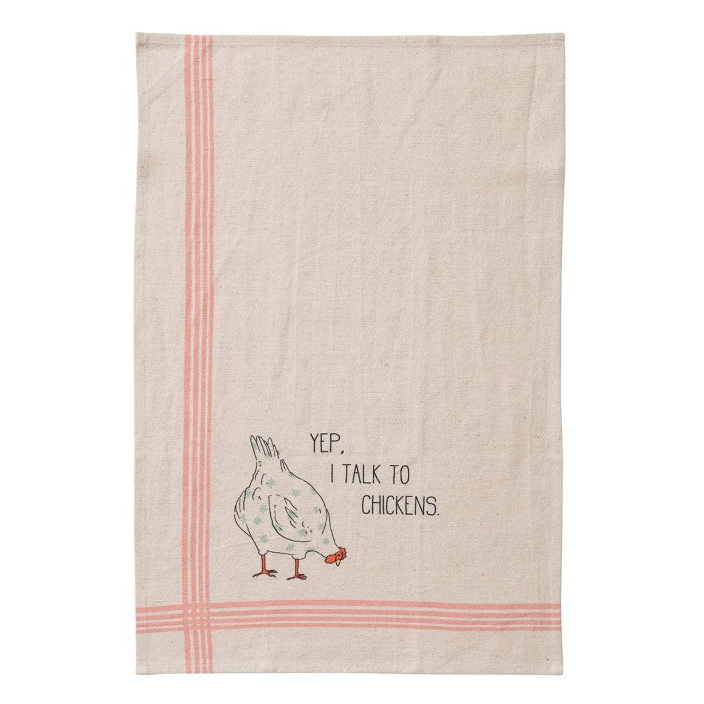 Funny Chicken Tea Towels, Cotton & Linen