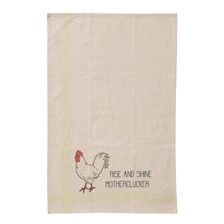 Funny Chicken Tea Towels, Cotton & Linen