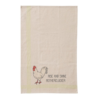 Funny Chicken Tea Towels, Cotton & Linen