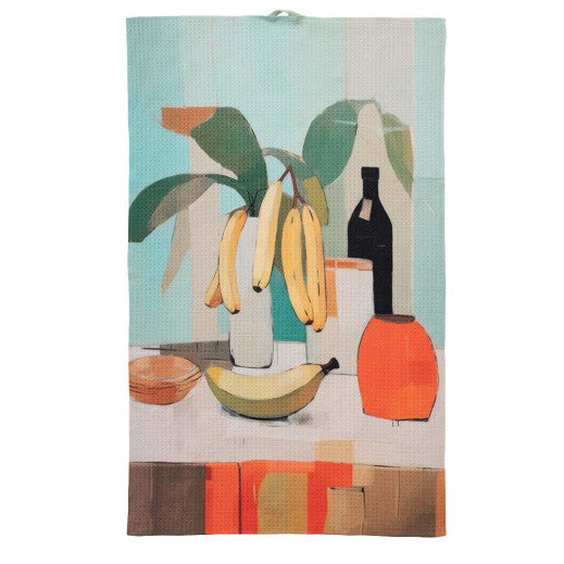 Printed Recycled Microfibre Two-Sided Tea Towel, 8 Styles