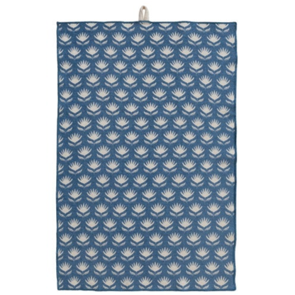 Cotton Printed Terry Cloth Tea Towel w/ Pattern/Stripes & Stitched Edge, 8 Styles