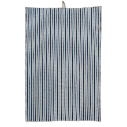 Cotton Printed Terry Cloth Tea Towel w/ Pattern/Stripes & Stitched Edge, 8 Styles