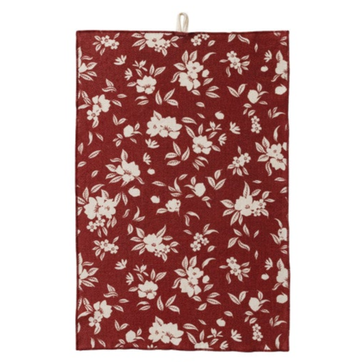 Cotton Printed Terry Cloth Tea Towel w/ Pattern/Stripes & Stitched Edge, 8 Styles