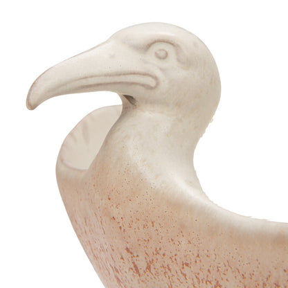 Stoneware Footed Bird Shaped Bowl, White Speckled (Each One Will Vary)