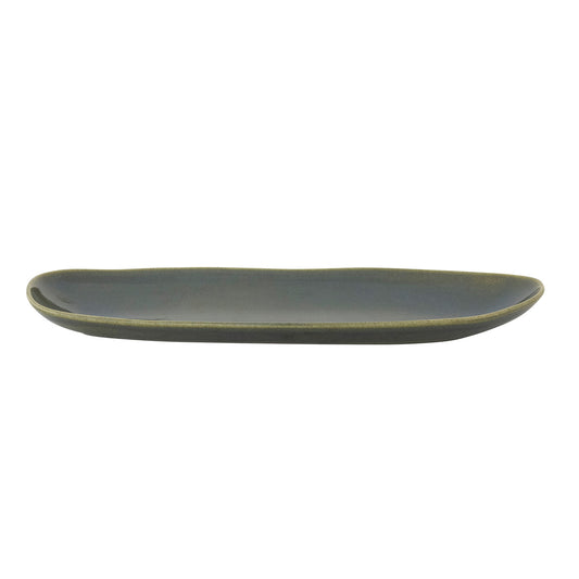 Stoneware Tray, Green (Each One Will Vary)