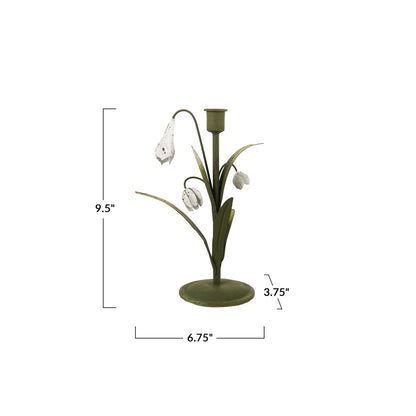 Lily of the Valley Taper Candle Holder