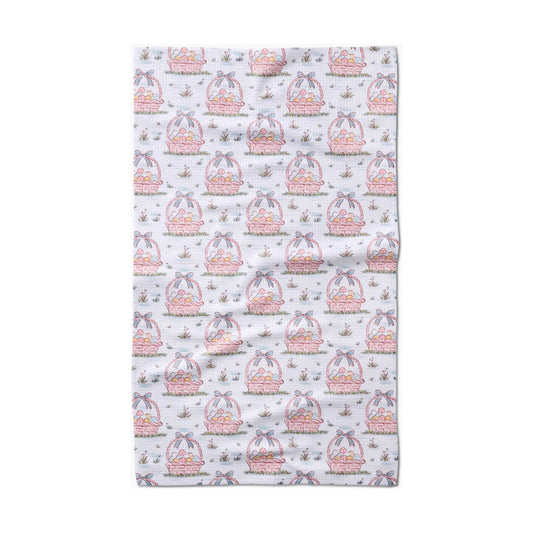 Easter Basket Bloom Tea Towel