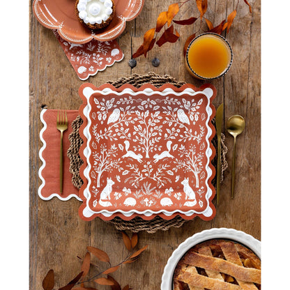 Rust Ric Rac Dinner Paper Napkins