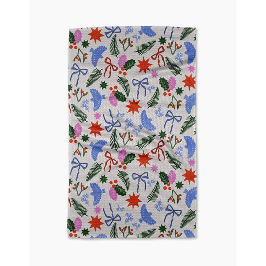 Christmas Garden Party Tea Towel