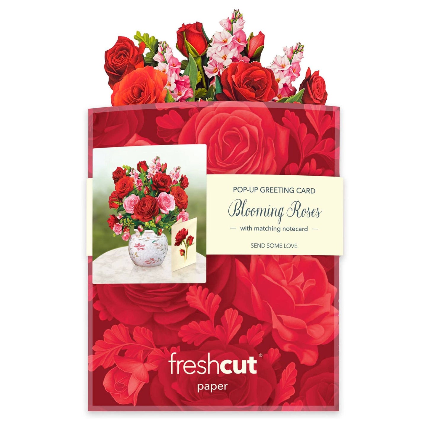 Mini Blooming Roses Pop Up Greeting Cards