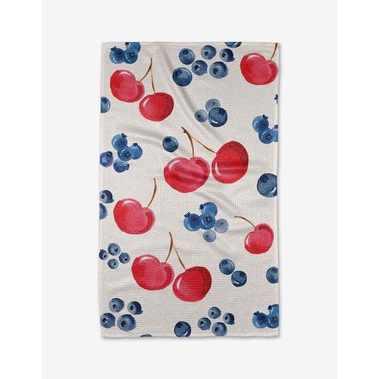 Cherry On Top Geometry Tea Towel