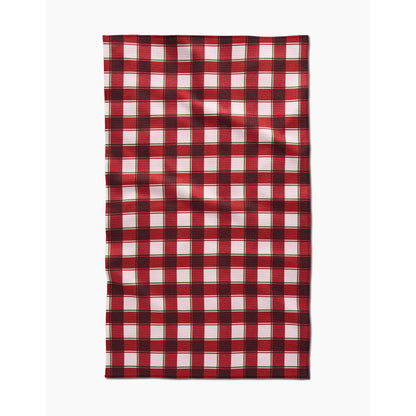 Jingle Plaid Geometry Tea Towels