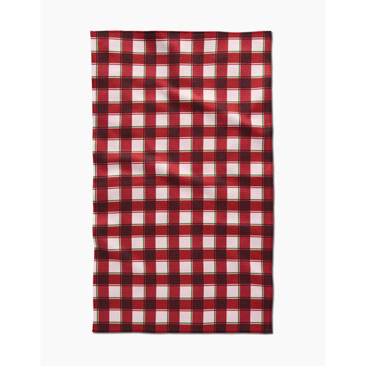 Jingle Plaid Geometry Tea Towels